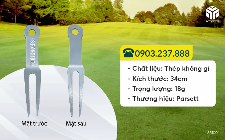 Nĩa sửa Green 11cm - Metal divot tool